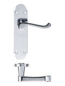 FB012CP - Zoo Hardware Fulton & Bray 'Oxford' Lever Latch Handles on Backplate (170 x 42mm) Polished Chrome