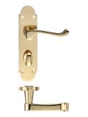 FB013 - Zoo Hardware Fulton & Bray 'Oxford' Lever Bathroom (57mm c/c) Handles on Backplate (170 x 42mm) Polished Brass