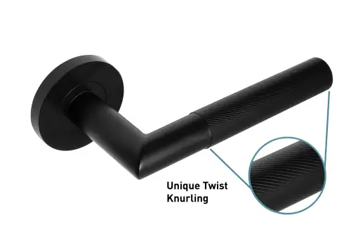 Click Here To Enlarge This Photo Of Eclipse 34342 Revolve Ultimate Solid Stainless Lever On Rose - Matt Black