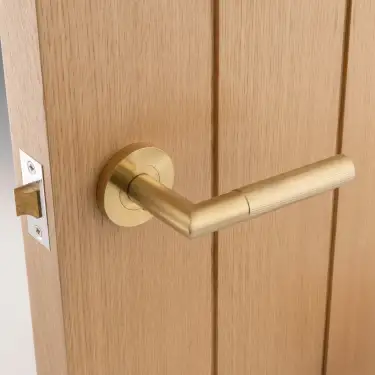 Click Here To Enlarge This Photo Of Eclipse 34345 Revolve Ultimate Solid Stainless Lever On Rose - Satin Brass
