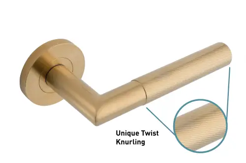Click Here To Enlarge This Photo Of Eclipse 34345 Revolve Ultimate Solid Stainless Lever On Rose - Satin Brass