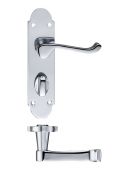 FB013CP - Zoo Hardware Fulton & Bray 'Oxford' Lever Bathroom (57mm c/c) Handles on Backplate (170 x 42mm) Polished Chrome