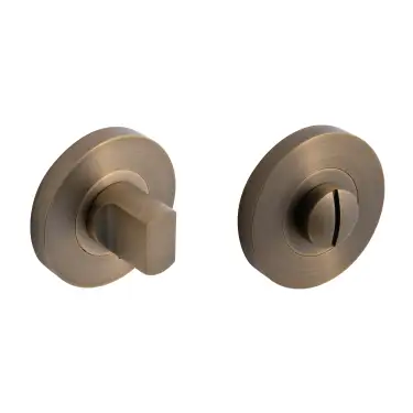 Click Here To Enlarge This Photo Of Eclipse 34364 Ultimate 304 Stainless Bathroom Thumbturn & Release - Matt Antique Brass