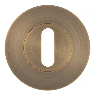Click Here To Enlarge This Photo Of Eclipse 34374 Ultimate 304 Stainless Standard Keyway Escutcheon - Matt Antique Brass