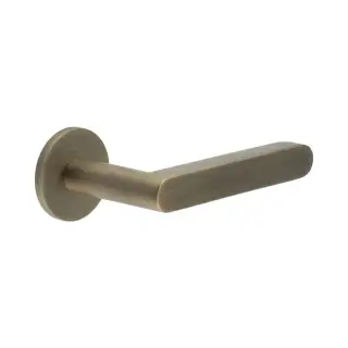 CR-101A1AB Frelan Hardware CRES Sprung (Round Rose) Door Handle Antique Brass (SS316)