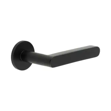Click Here To Enlarge This Photo Of CR-101A1MB Frelan Hardware CRES Sprung (Round Rose) Door Handle Black (SS316)