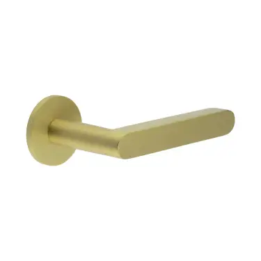 Click Here To Enlarge This Photo Of CR-101A3SB Frelan Hardware CRES Fixed Dead (Round Rose) Door Handle Satin Brass (SS316)