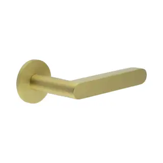 CR-101A3SB Frelan Hardware CRES Fixed Dead (Round Rose) Door Handle Satin Brass (SS316)