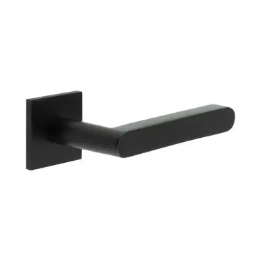 Click Here To Enlarge This Photo Of CR-101B1MB Frelan Hardware CRES Sprung (Square Rose) Door Handle Black (SS316)