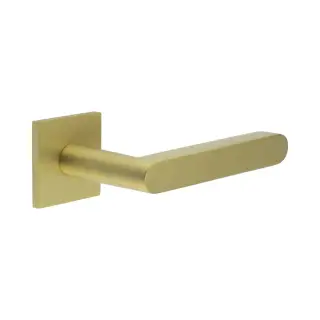 CR-101B1SB Frelan Hardware CRES Sprung (Square Rose) Door Handle Satin Brass (SS316)