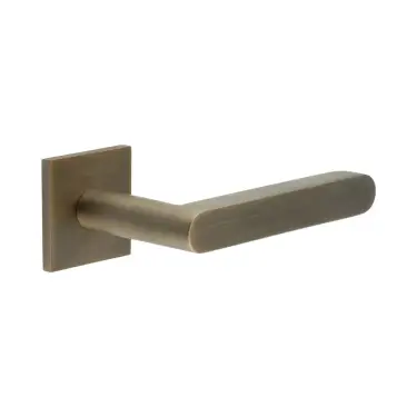 Click Here To Enlarge This Photo Of CR-101B2AB Frelan Hardware CRES Unsprung (Square Rose) Door Handle Antique Brass (SS316)