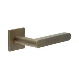 CR-101B2AB Frelan Hardware CRES Unsprung (Square Rose) Door Handle Antique Brass (SS316)