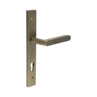 CR-101G4AB Frelan Hardware CRES 92mm Multi Point Backplate Door Handle (215mm c/c) Antique Brass (SS316)