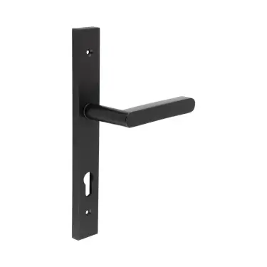 Click Here To Enlarge This Photo Of CR-101G4MB Frelan Hardware CRES 92mm Multi Point Backplate Door Handle (215mm c/c) Black (SS316)
