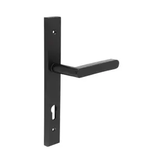 CR-101G4MB Frelan Hardware CRES 92mm Multi Point Backplate Door Handle (215mm c/c) Black (SS316)