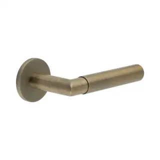 CR-102A1AB Frelan Hardware CRES Sprung (Round Rose) Door Handle Antique Brass (SS316)
