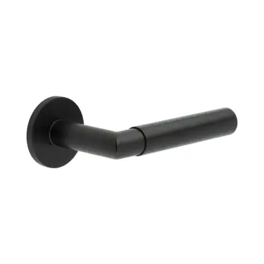 Click Here To Enlarge This Photo Of CR-102A1MB Frelan Hardware CRES Sprung (Round Rose) Door Handle Black (SS316)