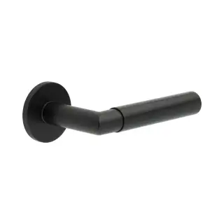 CR-102A1MB Frelan Hardware CRES Sprung (Round Rose) Door Handle Black (SS316)