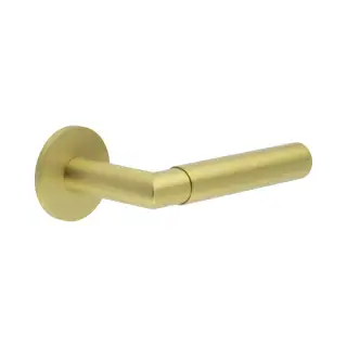 CR-102A2SB Frelan Hardware CRES Unsprung (Round Rose) Door Handle Satin Brass (SS316)