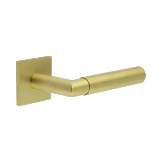 CR-102B2SB Frelan Hardware CRES Unsprung (Square Rose) Door Handle Satin Brass (SS316)