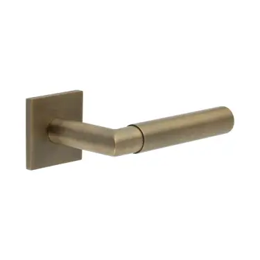 Click Here To Enlarge This Photo Of CR-102B3AB Frelan Hardware CRES Fixed Dead (Square Rose) Door Handle Antique Brass (SS316)