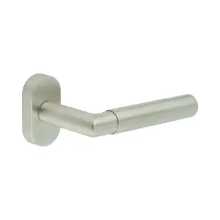CR-102C4SSS Frelan Hardware CRES Multi Point Oval Rose Door Handle Satin Stainless Steel (SS316)