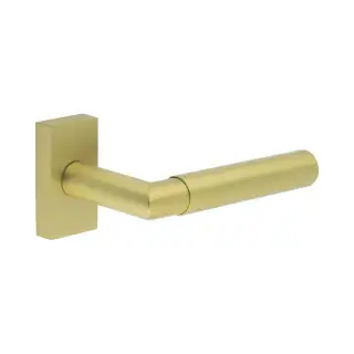 CR-102D4SB Frelan Hardware CRES Multi Point Rectangular Rose Door Handle Satin Brass (SS316)