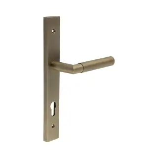 CR-102G4AB Frelan Hardware CRES 92mm Multi Point Backplate Door Handle (215mm c/c) Antique Brass (SS316)