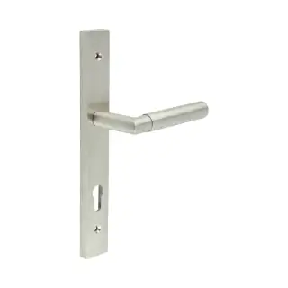 CR-102G4SSS Frelan Hardware CRES 92mm Multi Point Backplate Door Handle (215mm c/c) Satin Stainless Steel (SS316)