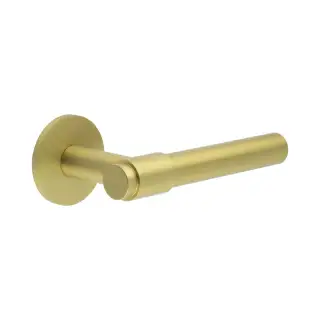 CR-103A2SB Frelan Hardware CRES Unsprung (Round Rose) Door Handle Satin Brass (SS316)
