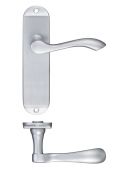 FB022SC - Zoo Hardware Fulton & Bray 'Arundel' Lever Latch Handles on Short Backplate (175 x 42mm) Satin Chrome