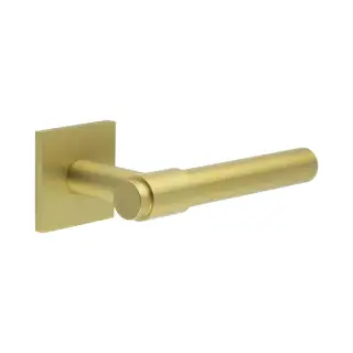 CR-103B2SB Frelan Hardware CRES Unsprung (Square Rose) Door Handle Satin Brass (SS316)