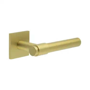 Click Here To Enlarge This Photo Of CR-103B3SB Frelan Hardware CRES Fixed Dead (Square Rose) Door Handle Satin Brass (SS316)