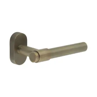 CR-103C4AB Frelan Hardware CRES Multi Point Oval Rose Door Handle Antique Brass (SS316)