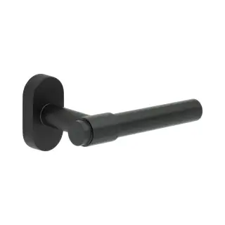 CR-103C4MB Frelan Hardware CRES Multi Point Oval Rose Door Handle Black (SS316)