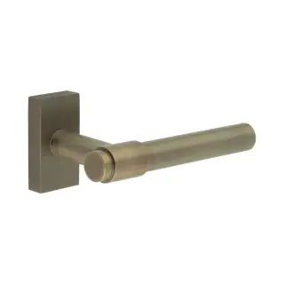 CR-103D4AB Frelan Hardware CRES Multi Point Rectangular Rose Door Handle Antique Brass (SS316)