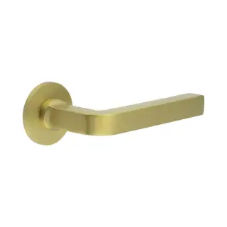 CR-104A3SB Frelan Hardware CRES Fixed Dead (Round Rose) Door Handle Satin Brass (SS316)