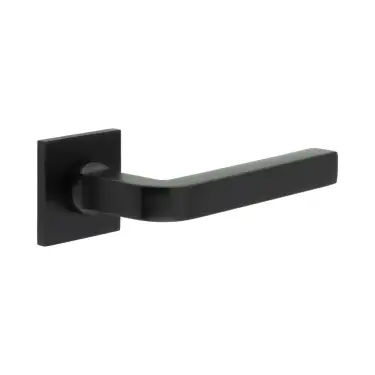 Click Here To Enlarge This Photo Of CR-104B1MB Frelan Hardware CRES Sprung (Square Rose) Door Handle Black (SS316)