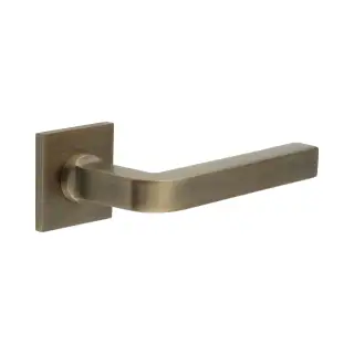CR-104B2AB Frelan Hardware CRES Unsprung (Square Rose) Door Handle Antique Brass (SS316)