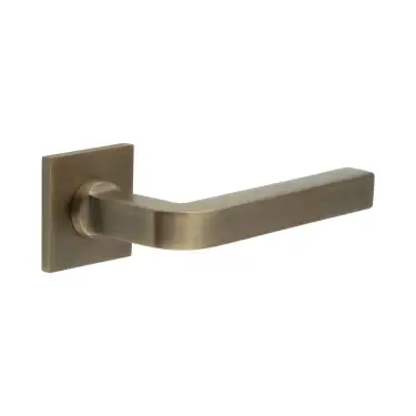 Click Here To Enlarge This Photo Of CR-104B3AB Frelan Hardware CRES Fixed Dead (Square Rose) Door Handle Antique Brass (SS316)