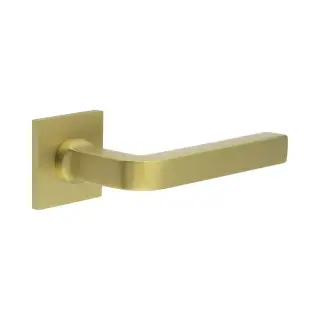 CR-104B3SB Frelan Hardware CRES Fixed Dead (Square Rose) Door Handle Satin Brass (SS316)