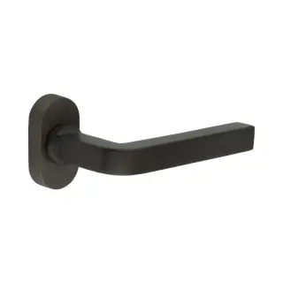 CR-104C4DB Frelan Hardware CRES Multi Point Oval Rose Door Handle Dark Bronze (SS316)