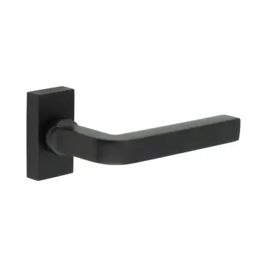 Click Here To Enlarge This Photo Of CR-104D4MB Frelan Hardware CRES Multi Point Rectangular Rose Door Handle Black (SS316)