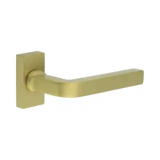 CR-104D4SB Frelan Hardware CRES Multi Point Rectangular Rose Door Handle Satin Brass (SS316)