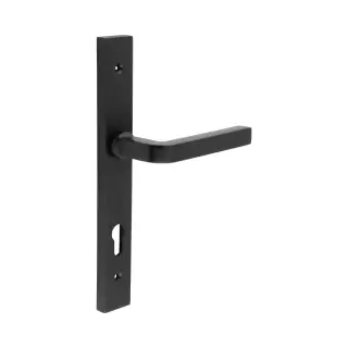 CR-104G4MB Frelan Hardware CRES 92mm Multi Point Backplate Door Handle (215mm c/c) Black (SS316)