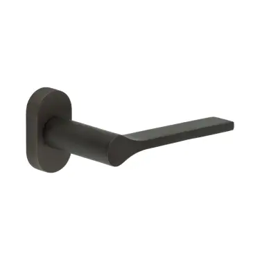 Click Here To Enlarge This Photo Of CR-105C4DB Frelan Hardware CRES Multi Point Oval Rose Door Handle Dark Bronze (SS316)