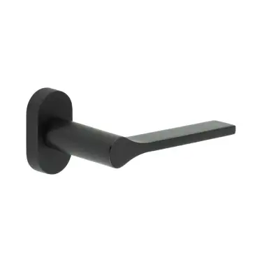 Click Here To Enlarge This Photo Of CR-105C4MB Frelan Hardware CRES Multi Point Oval Rose Door Handle Black (SS316)