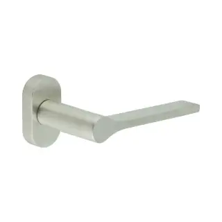 CR-105C4SSS Frelan Hardware CRES Multi Point Oval Rose Door Handle Satin Stainless Steel (SS316)