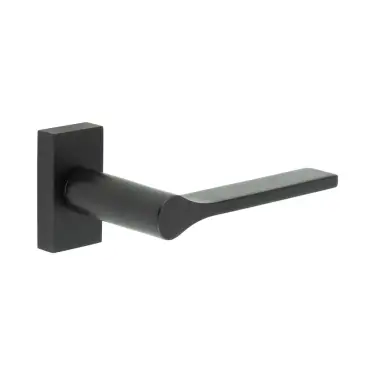 Click Here To Enlarge This Photo Of CR-105D4MB Frelan Hardware CRES Multi Point Rectangular Rose Door Handle Black (SS316)