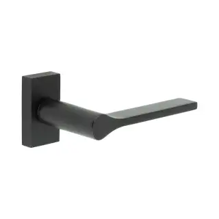 CR-105D4MB Frelan Hardware CRES Multi Point Rectangular Rose Door Handle Black (SS316)